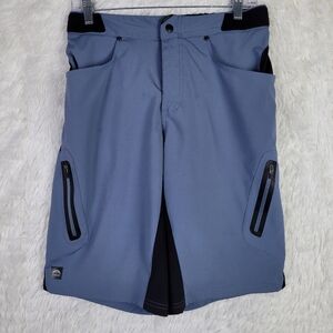 Med Zoic Mens‎ Blue Ether 12" Bike Shorts (No Liner)
